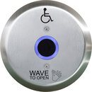 CM-331/42R-SGLR Placa frontal redonda de acero inoxidable de 6" con anillo de luz:  