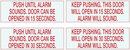 Incluido con CX-DE1200/1220: 4 carteles con opciones de retardo:  