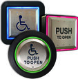 Gabinetes de interruptores de placa de empuje iluminados Aura(tm)