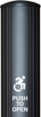 Interruptor de placa de empuje de columna™ de 36" de largo con acabado anodizado negro:  